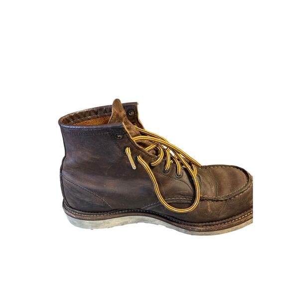 Red Wing 1907 Heritage Classic Moc Toe Boots 10.5E2 Brown Leather USA Made main image 4